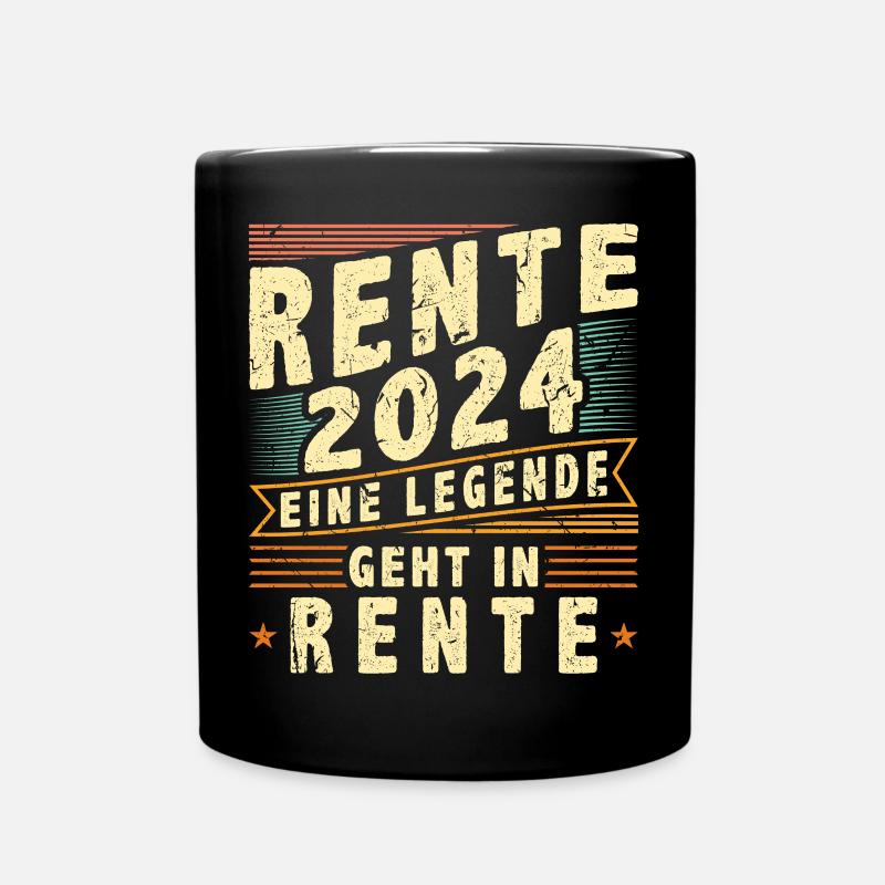 Ruhestand 2024 Vintage Legende Rente - Tasse einfarbig - Schwarz