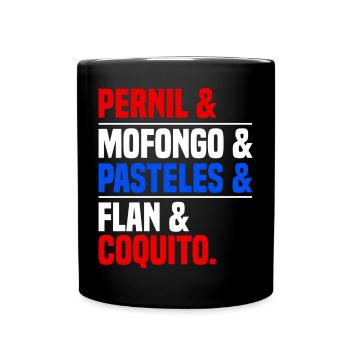 Puerto Rico Flagge | Puerto Ricaner Geschenkideen - Tasse einfarbig - Schwarz - Vorne