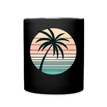 Paume Synthwave - Mug uni - noir - Devant