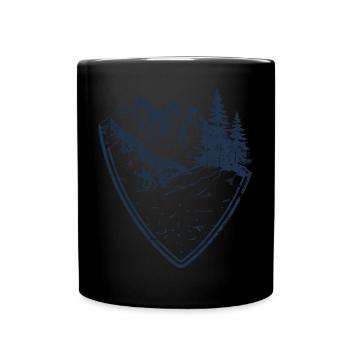 Scudo del Sentiero di Montagna - Tazza monocolore - nero - Fronte