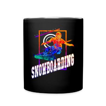 Snowboard Snowboarding Snowboarder Freestyle Stunt - Tasse einfarbig - Schwarz - Vorne