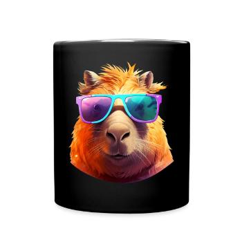 Lunettes de soleil Capybara - Mug uni - noir - Devant