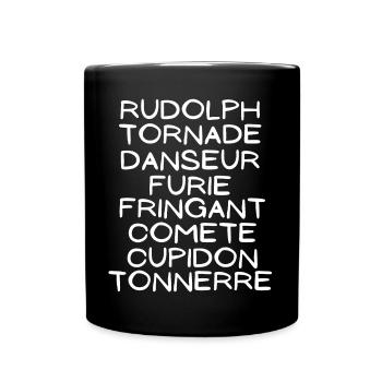 Noël, joyeuses fêtes, Rennes - Mug uni - noir - Devant