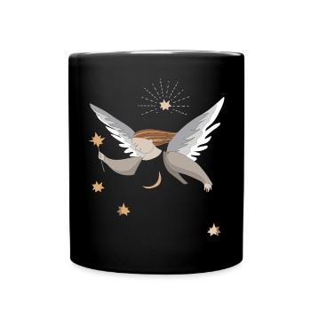 Ange de Noël, Joyeux Noël - Mug uni - noir - Devant
