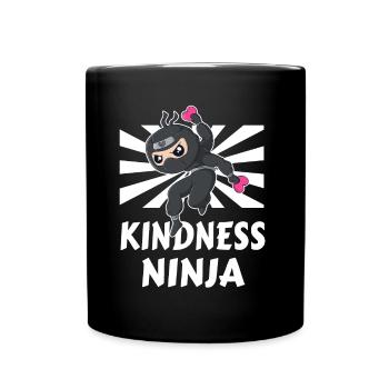 Anti-Bullying Ninja Be Cute Funny Kids - Full Colour Mug - black - Front
