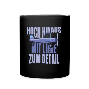 Flugzeug Modellbauer der Modellflug für Piloten - Tasse einfarbig - Schwarz - Vorne