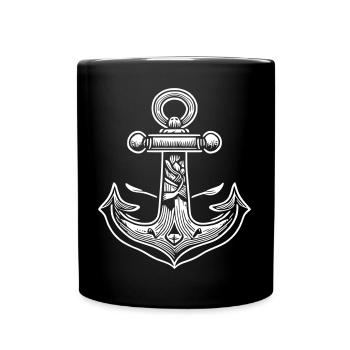 Anchor Detail Sailor - Full Colour Mug - black - Front