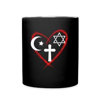 Religion Coeur Harmonie interreligieuse - Mug uni - noir - Devant