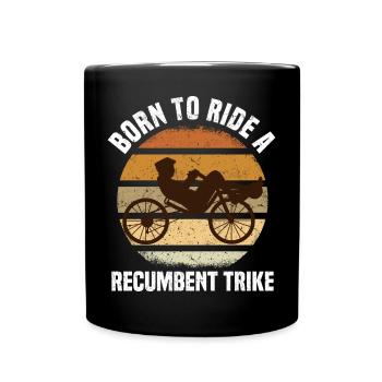 Velomobil | Recumbent Trike Triker Sport Geschenk - Tasse einfarbig - Schwarz - Vorne
