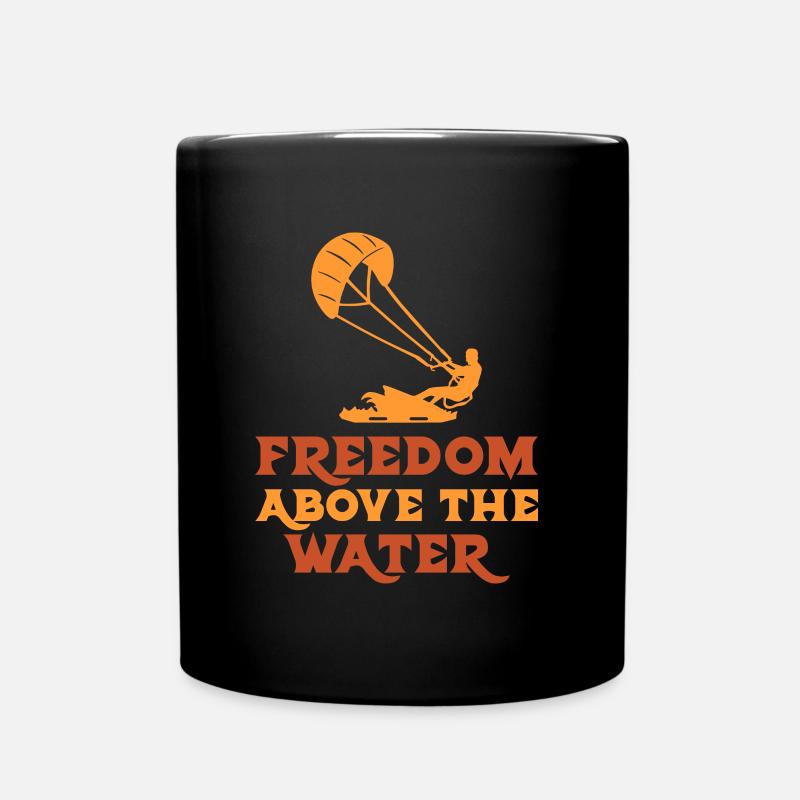 Kitesurf liberté au-dessus de l’eau Kite cadeau - Mug uni - noir