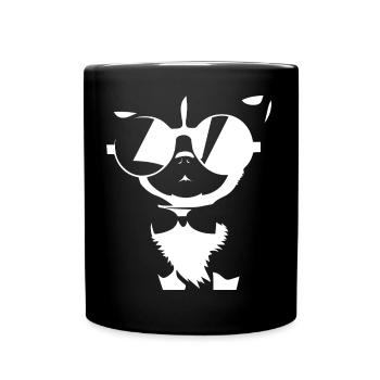 Funny Chihuahua wearing Sunglasses Chihuahuas - Full Colour Mug - black - Front