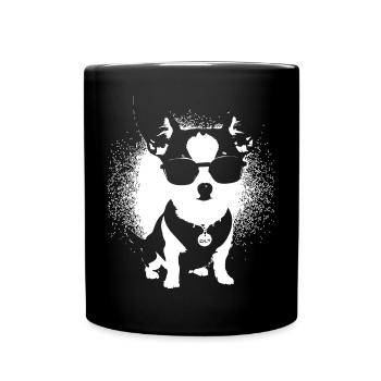 Chihuahua drôle portant des lunettes de soleil Chihuahuas - Mug uni - noir - Devant