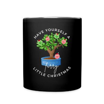 Have yourself a furry little Christmas - Full Colour Mug - black - Front