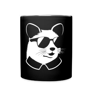 Ferret Wearing Sunglasses Cool Ferrets - Full Colour Mug - black - Front