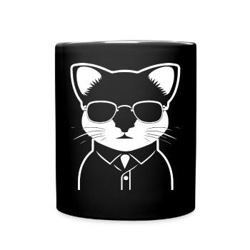 Ferret Wearing Sunglasses Cool Ferrets - Full Colour Mug - black - Front