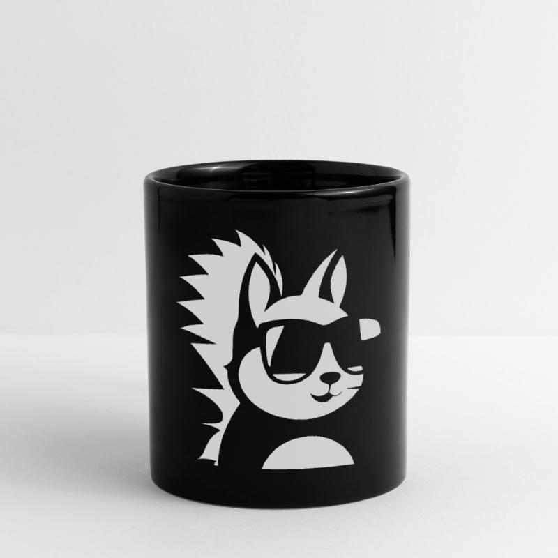 Lustiges Eichhörnchen mit Sonnenbrille Eichhörnchen Tasse einfarbig