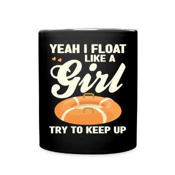 Rafting Wassersport | River Tubing Fluss Geschenke - Tasse einfarbig - Schwarz - Vorne
