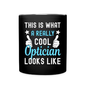 Optician - Full Colour Mug - black - Front