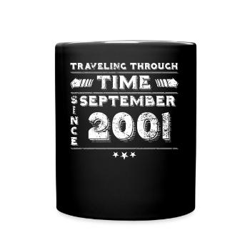 Vintage Zeitreise Geburtstags Design September 200 - Tasse einfarbig - Schwarz - Vorne