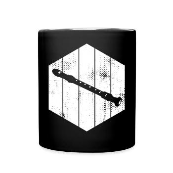Dessin de flûte - Mug uni - noir - Devant