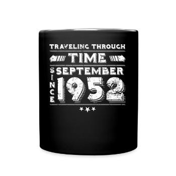 Vintage Zeitreise Geburtstags Design September 195 - Tasse einfarbig - Schwarz - Vorne