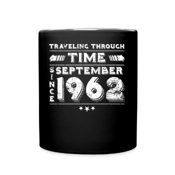 Vintage Time Travel Birthday Design September 196 - Full Colour Mug - black - Front
