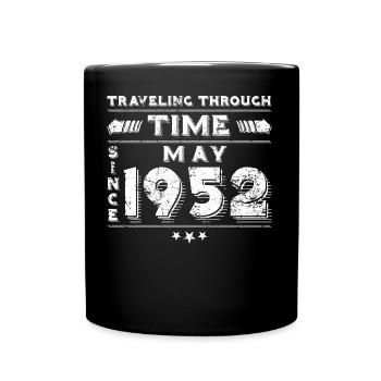 Vintage Zeitreise Geburtstags Design Mai 1952 - Tasse einfarbig - Schwarz - Vorne