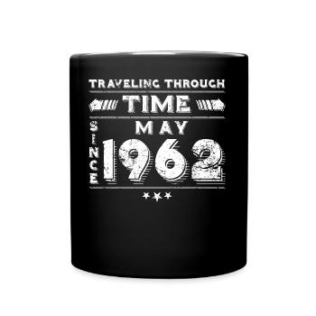 Vintage Zeitreise Geburtstags Design Mai 1962 - Tasse einfarbig - Schwarz - Vorne