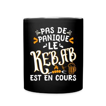 Le kebab est en cours barbecue anniversaire - Mug uni - noir - Devant