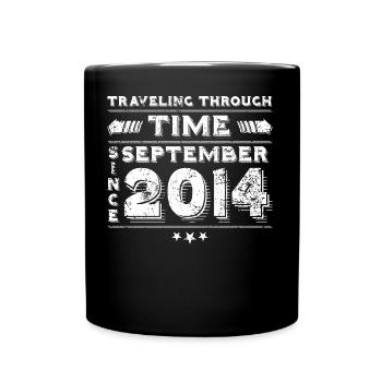 Vintage Time Travel anniversaire Design septembre 201 - Mug uni - noir - Devant