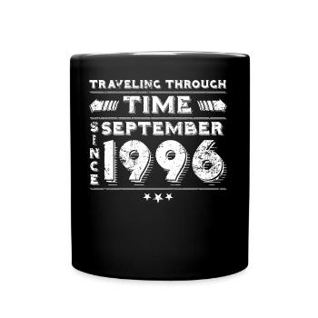 Vintage Zeitreise Geburtstags Design September 199 - Tasse einfarbig - Schwarz - Vorne