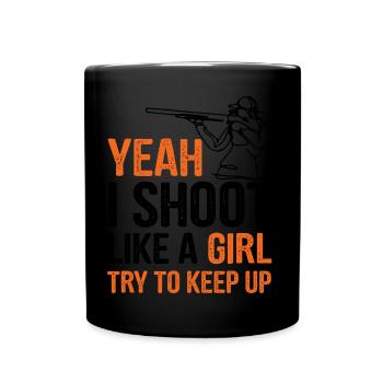 Trapschießen - Tasse einfarbig - Schwarz - Vorne
