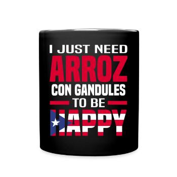 Puerto Rico Geschenkidee | Puerto Ricaner Heimat - Tasse einfarbig - Schwarz - Vorne