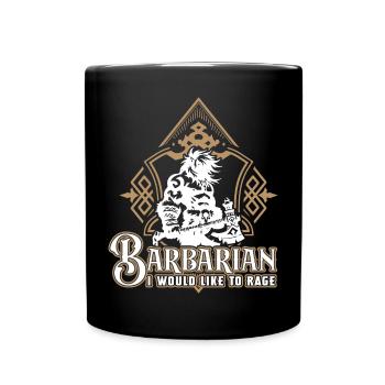 Barbaren-Klassenemblem-RPG-Spiel - Tasse einfarbig - Schwarz - Vorne