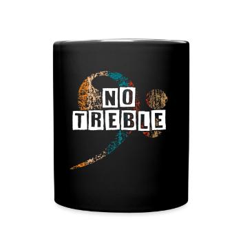 Bass No Treble Low Tones Slapping Basslines - Full Colour Mug - black - Front