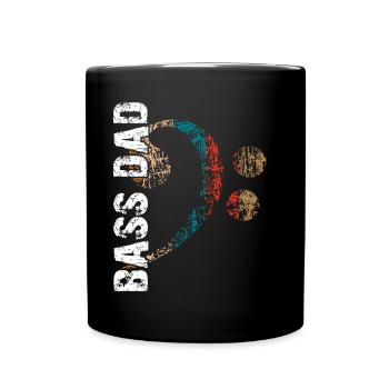 Bassdad, mon père joue de la basse, est bassiste - Mug uni - noir - Devant