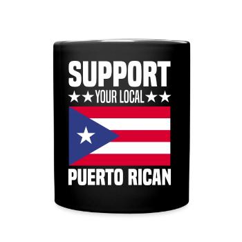 Puerto Rico Geschenkidee | Puerto Ricaner Heimat - Tasse einfarbig - Schwarz - Vorne