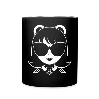 Cute Anime Girl Gothic Manga Fairytale Sunglasses - Full Colour Mug - black - Front