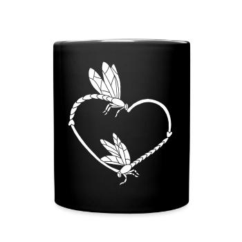 Insects in Love (White) - Full Colour Mug - black - Front