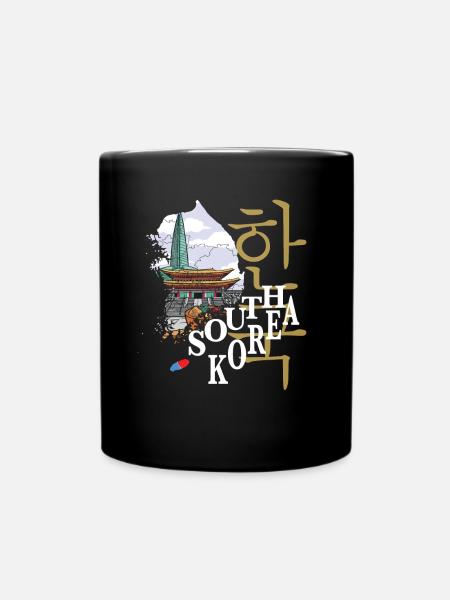 Cartes de la ville de Corée du Sud Démarreur de conversation parfait - Mug uni - noir
