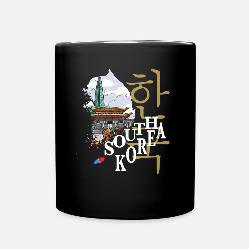 Cartes de la ville de Corée du Sud Démarreur de conversation parfait - Mug uni - noir