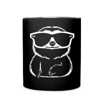 Sloths Anime Sloth Manga Sloth Sunglasses - Full Colour Mug - black - Front