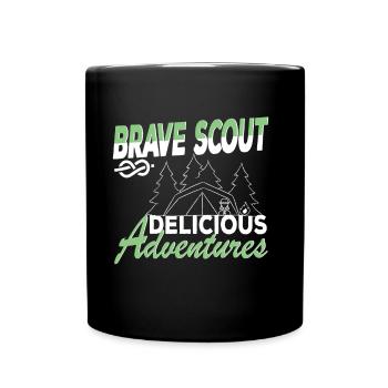 Brave Scout Delicious Adventures Pfadfinder-Vibes - Tasse einfarbig - Schwarz - Vorne