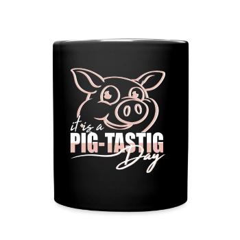 C’est un élevage de cochons de jour savoureux - Mug uni - noir - Devant
