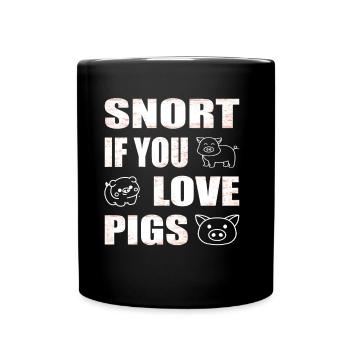 Sniffez si vous aimez les cochons Éleveur de porcs - Mug uni - noir - Devant