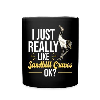 Kanadakranich | Kanadischer Kranich Vogel Geschenk - Tasse einfarbig - Schwarz - Vorne