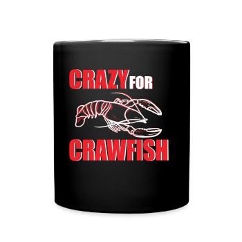 Crazy for Crawfish and Lobster pinch lover - Full Colour Mug - black - Front