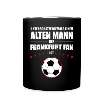 Alter Mann - Frankfurt Fan | Retro Vintage Design - Tasse einfarbig - Schwarz - Vorne