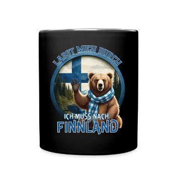Finnland - Lasst mich Durch - Tasse einfarbig - Schwarz - Vorne