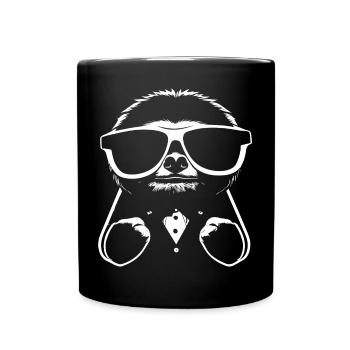 Sloths Anime Sloth Manga Sloth Sunglasses - Full Colour Mug - black - Front